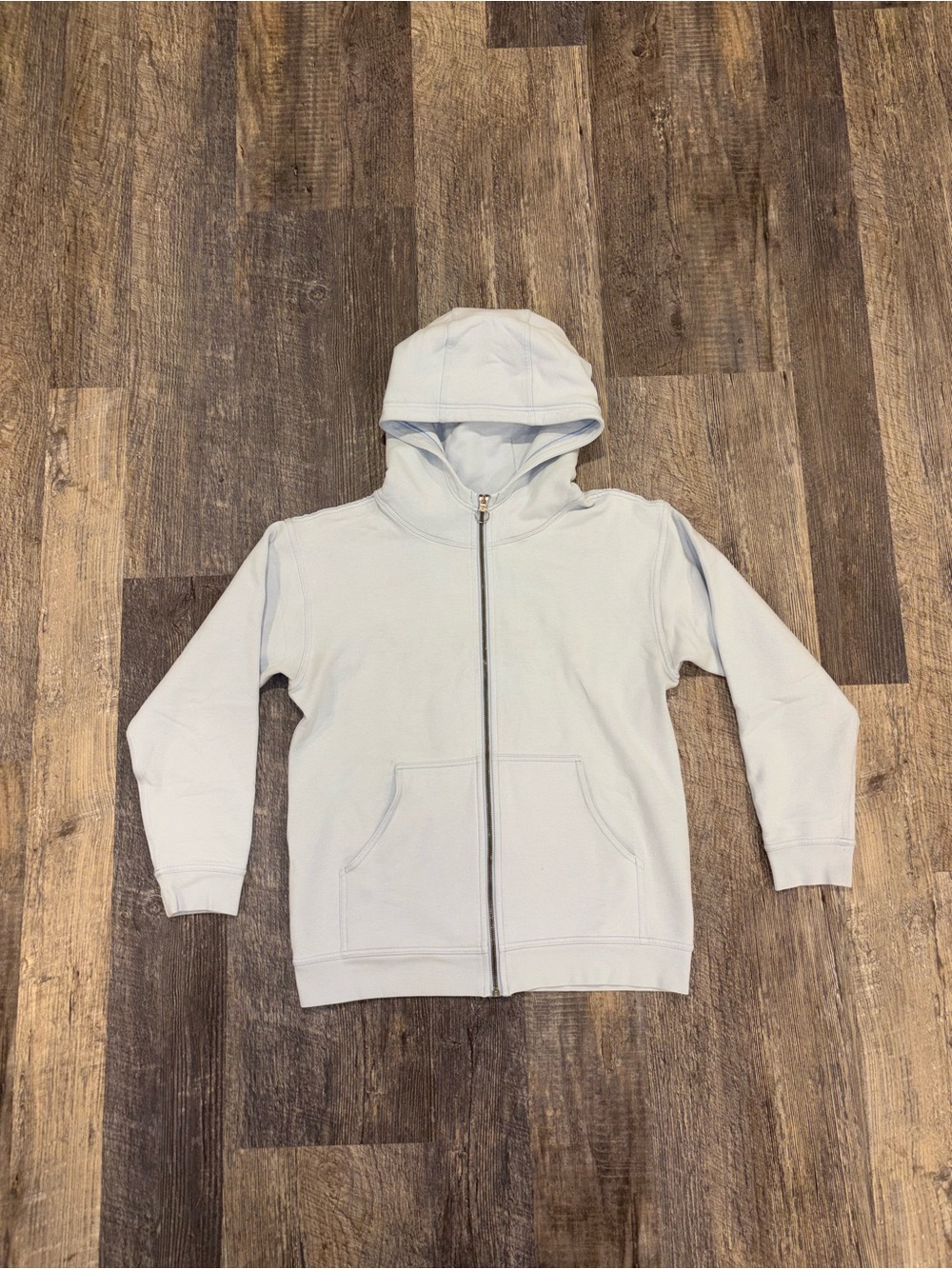 Lululemon All Yours Full Zip Hoodie Ice/Powder Blue Size M Cotton Fleece